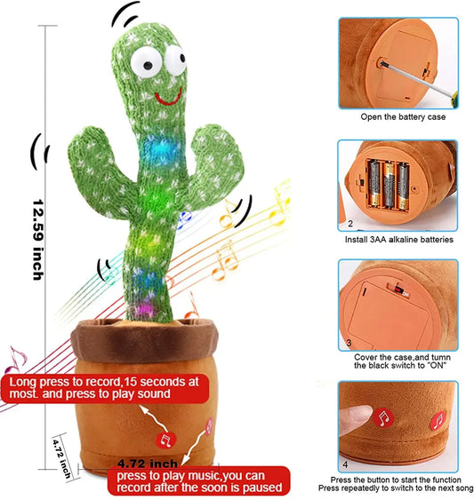 Dancing Talking Cactus Toy (Rechargeable